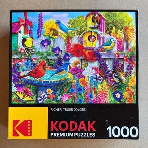 Kodak Bird Bath Garden Puzzle 🧩 1000 pieces COMPLETE